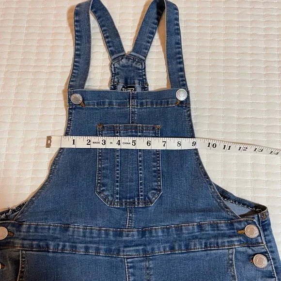 Denim Overall Midi Dress with Adjustable Straps - Picture 6 of 11